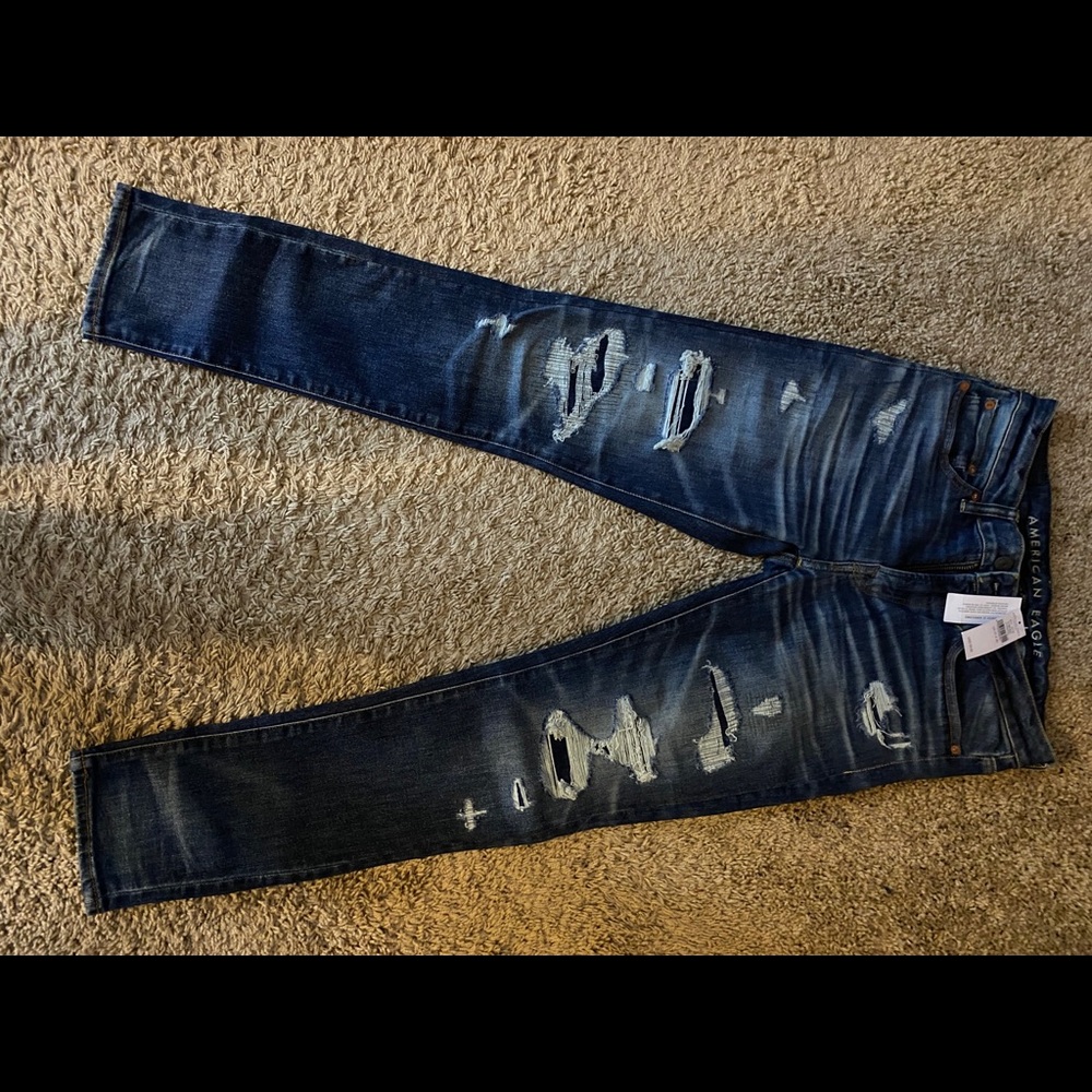 Dark blue jeans